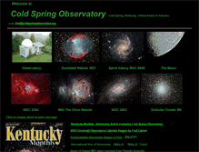 Tablet Screenshot of coldspringobservatory.org